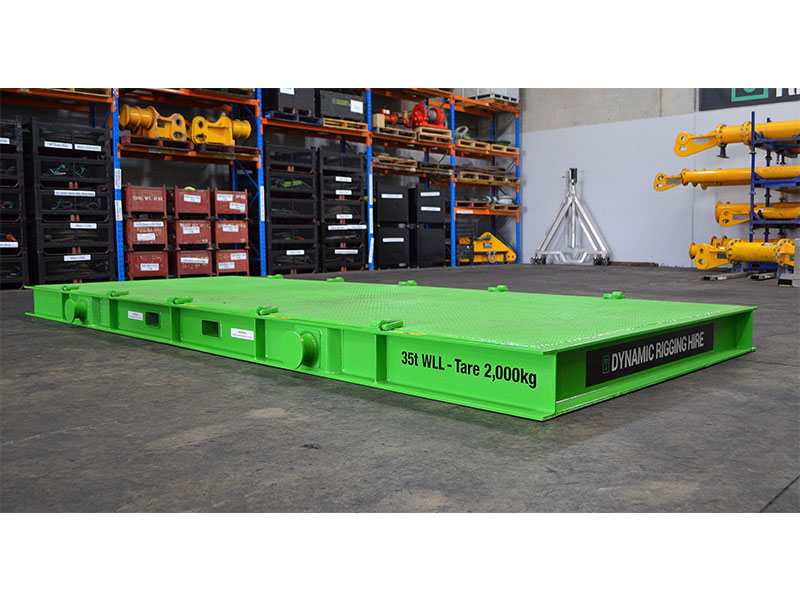 Test weight tray or Flat rack 35t load testing