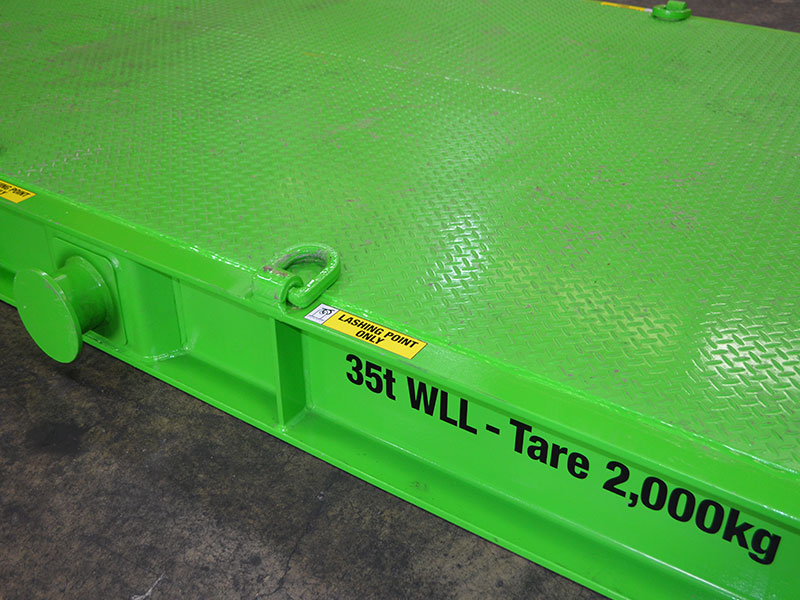 Test weight tray or Flat rack 35t hire